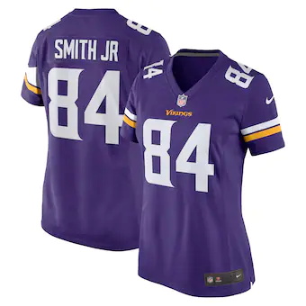 womens nike irv smith jr purple minnesota vikings game jers